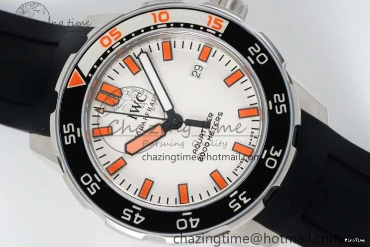 MIROTIME 0426 Aquatimer Automatic SS RSF 1:1 Best Edition White Orange Dial on Black Rubber Strap A Supportive 7069